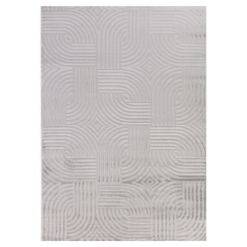 Sahara Lirix tappeto pelo corto rettangolo 240x340cm argento