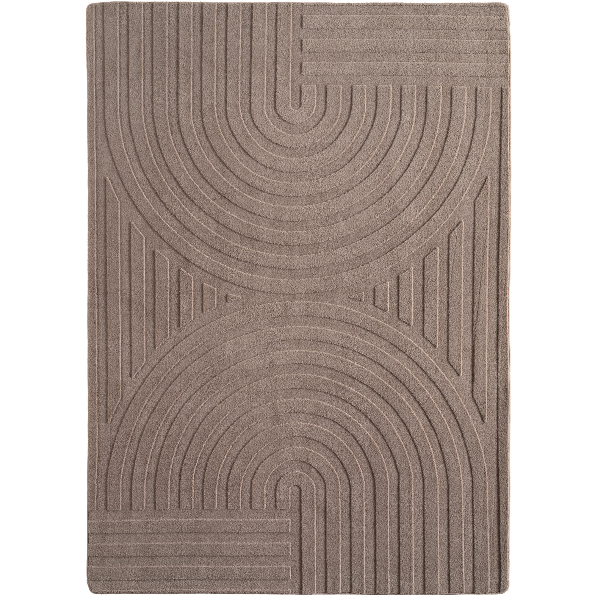 Pompei Uda tappeto pelo corto runner 80x250cm beige