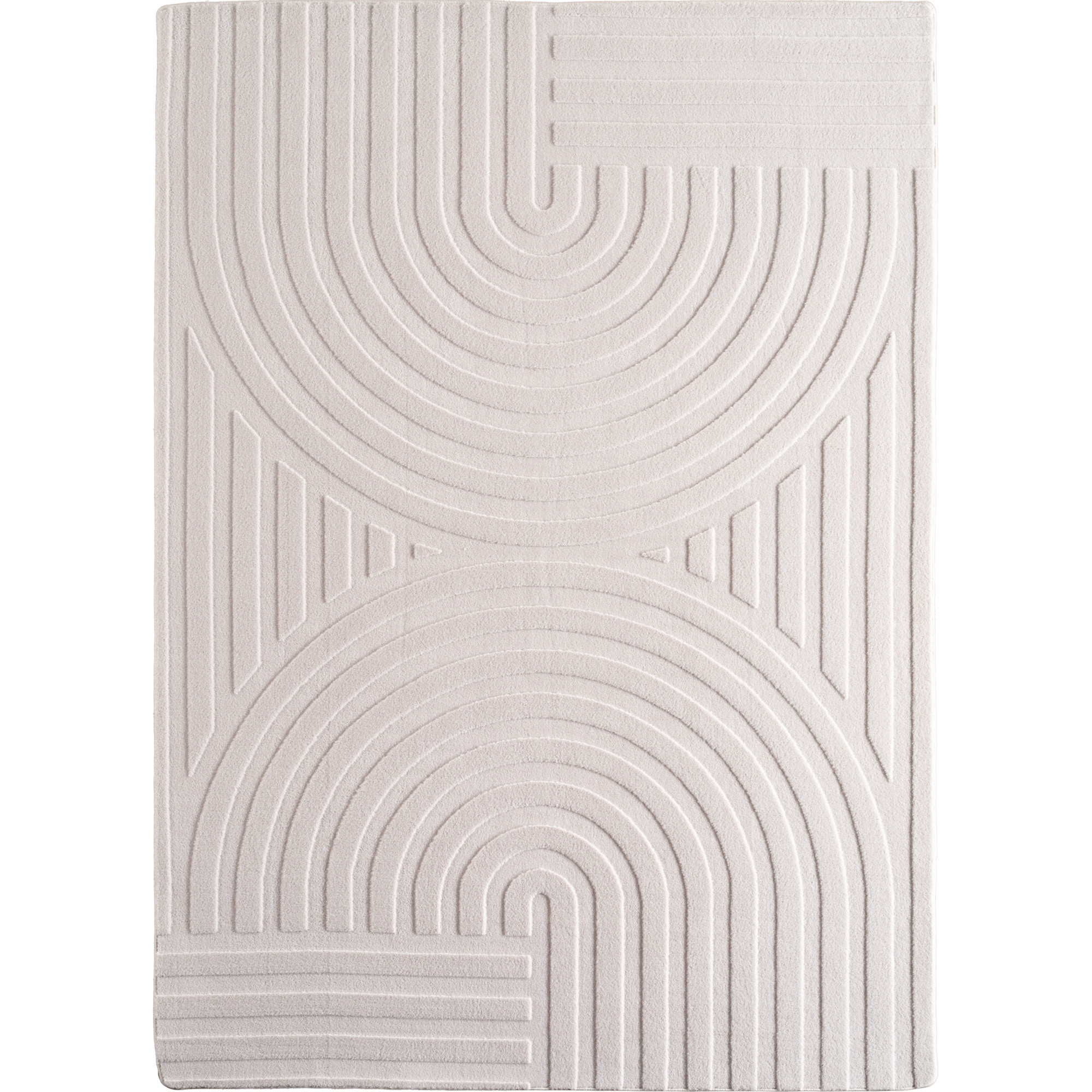 Pompei Uda tappeto pelo corto runner 80x150cm crema