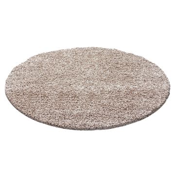 Life Shaggy tappeto pelo lungo rotonda Ø 160cm beige