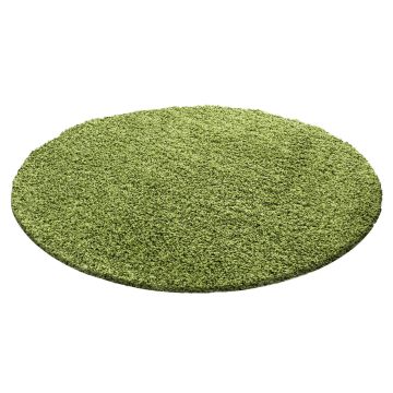Life Shaggy tappeto pelo lungo rotonda Ø 120cm verde