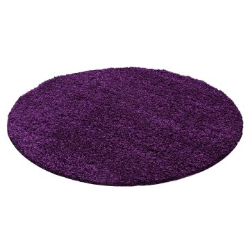 Life Shaggy tappeto pelo lungo rotonda Ø 80cm lila