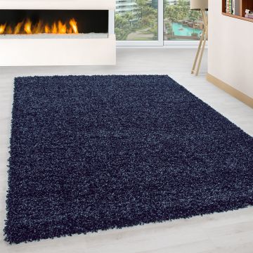 Life Shaggy tappeto pelo lungo rettangolo 240x340cm blu navy
