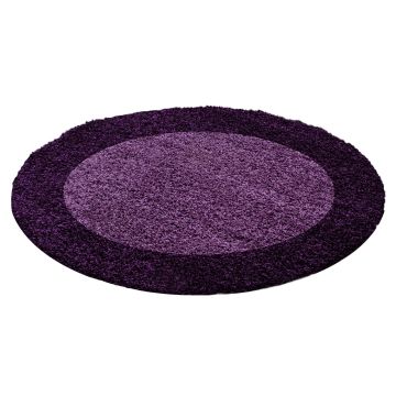 Life Shaggy Ombra tappeto pelo lungo rotonda Ø 200cm lila