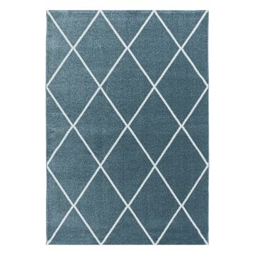 Rio Diago tappeto pelo lungo rettangolo 80x150cm blu