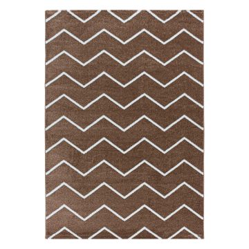 Rio Zigzag tappeto pelo lungo rettangolo 240x340cm rame