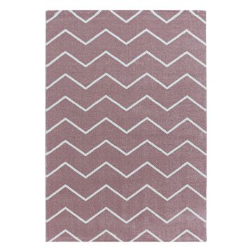 Rio Zigzag tappeto pelo lungo rettangolo 140x200cm fucsia