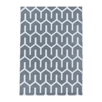 Costa Blas tappeto pelo corto rettangolo 240x340cm grigio