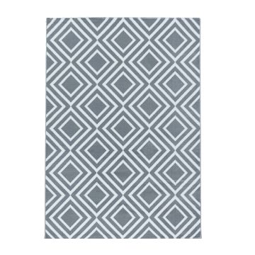 Costa Rhombus tappeto pelo corto rettangolo 240x340cm grigio