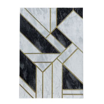 Naxos Kera tappeto pelo corto rettangolo 140x200cm oro