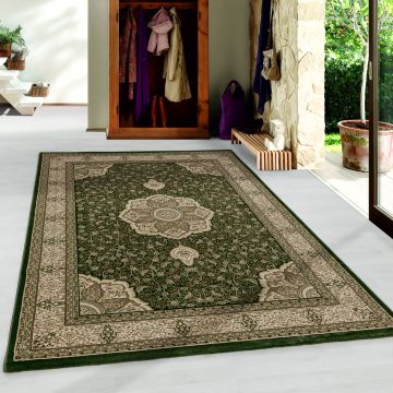 Kashmir Indi tappeto pelo corto rettangolo 240x340cm verde