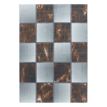 Ottawa Blocco tappeto pelo corto rettangolo 140x200cm rame