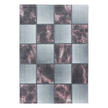 Ottawa Blocco tappeto pelo corto rettangolo 140x200cm fucsia