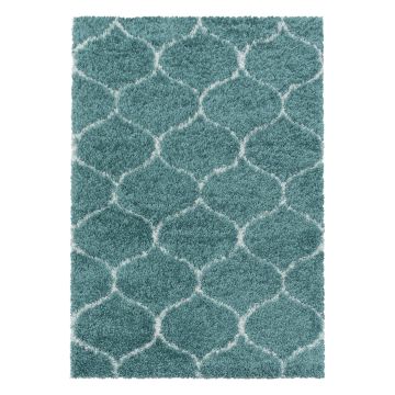 Salsa Shaggy tappeto pelo lungo rettangolo 60x110cm blu