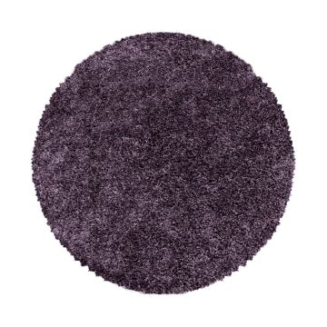 Sydney Shaggy tappeto pelo lungo rotonda Ø 80cm violetto