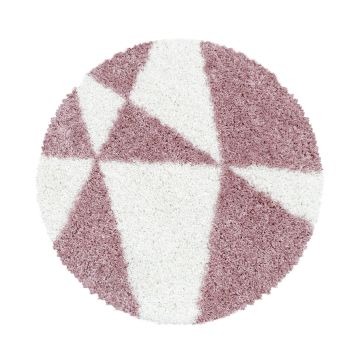 Tango Shaggy tappeto pelo lungo rotonda Ø 160cm fucsia
