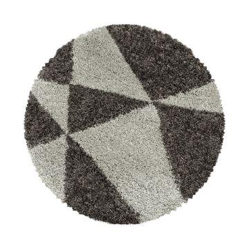Tango Shaggy tappeto pelo lungo rotonda Ø 200cm taupe