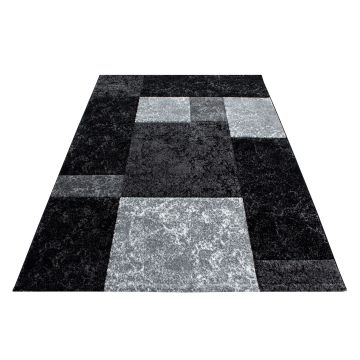 Hawaii Blocchi tappeto pelo corto rettangolo 120x170cm nero