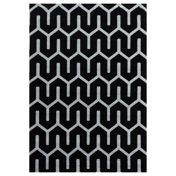 Costa Blas tappeto pelo corto rettangolo 240x340cm nero