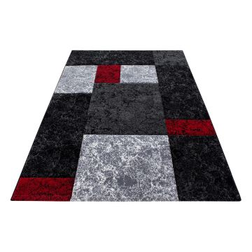 Hawaii Blocchi tappeto pelo corto rettangolo 200x290cm rosso