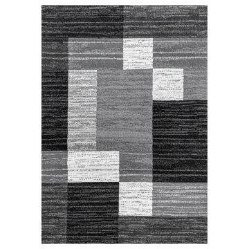 Base Grid tappeto pelo corto rettangolo 240x340cm nero