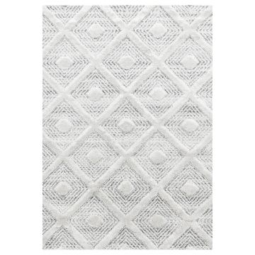 Pisa Rheng tappeto pelo lungo rettangolo 240x340cm grigio