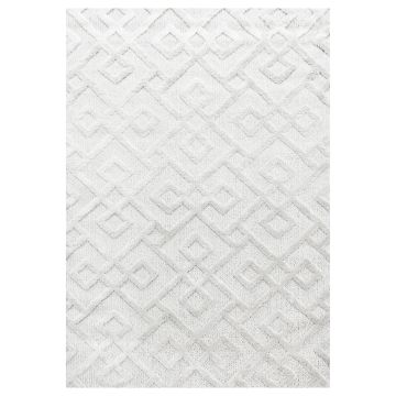 Pisa Square tappeto pelo lungo rettangolo 240x340cm crema
