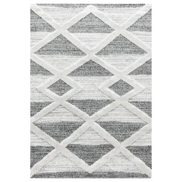 Pisa Trapeze tappeto pelo lungo rettangolo 240x340cm grigio