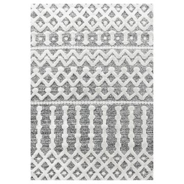 Pisa Wavy tappeto pelo lungo runner 80x250cm grigio