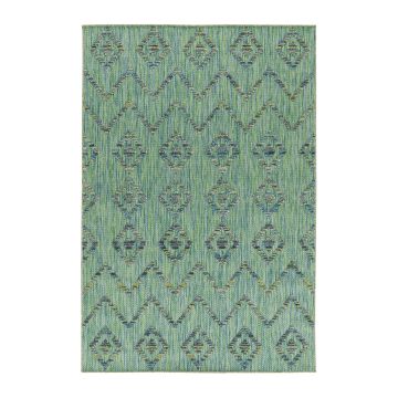 Bahama Wavy tappeto esterno pelo lungo/corto runner 80x250cm verde