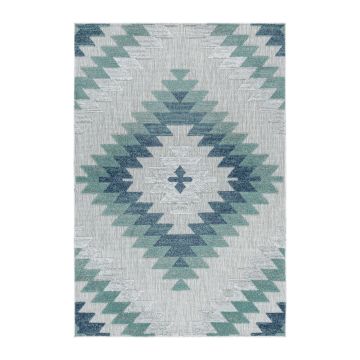 Bahama Jaky tappeto esterno pelo lungo/corto rettangolo 240x340cm blu