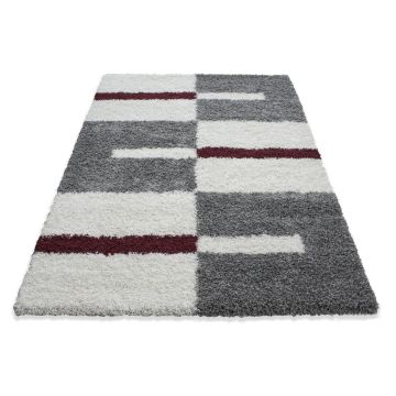 Gala Shaggy tappeto pelo lungo rettangolo 140x200cm rosso