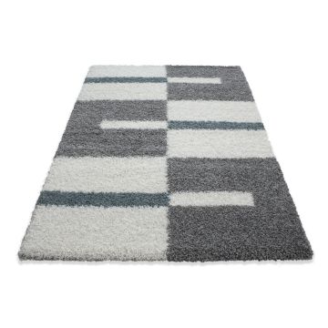 Gala Shaggy tappeto pelo lungo rettangolo 140x200cm turchese