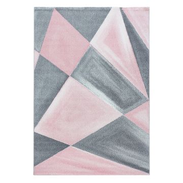 Beta Bakla tappeto pelo corto runner 80x250cm rosa