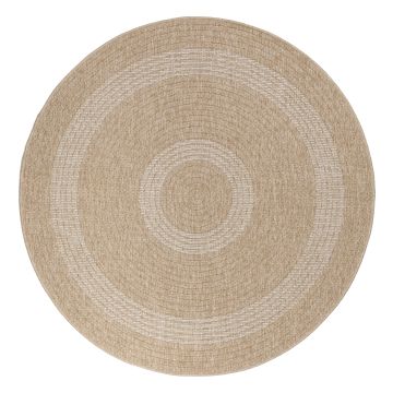 Comilla Nipu tappeto esterno rotonda Ø 80cm jute beige