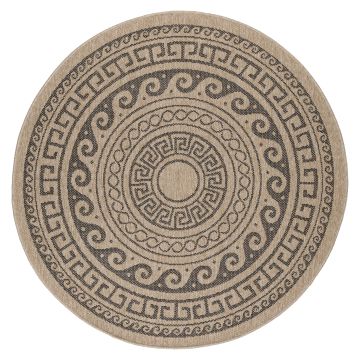 Comilla Rishi tappeto esterno rotonda Ø 80cm jute nero
