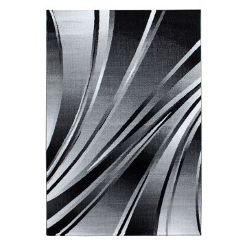 Parma Kristal tappeto pelo corto rettangolo 240x340cm nero