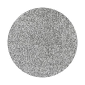 Nizza tappeto pelo corto rotonda Ø 160cm grigio chiaro