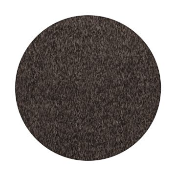 Nizza tappeto pelo corto rotonda Ø 120cm marrone
