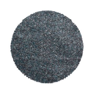 Enjoy Shaggy tappeto pelo lungo rotonda Ø 80cm blu