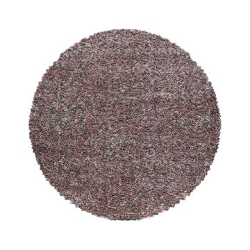 Enjoy Shaggy tappeto pelo lungo rotonda Ø 80cm fucsia