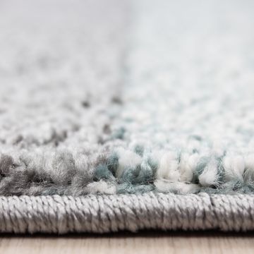 Lucca Blocco tappeto pelo corto runner 80x250cm blu