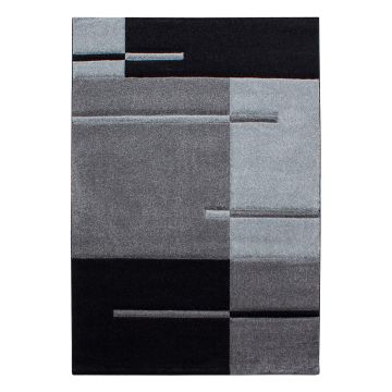 Hawaii Striscia tappeto pelo corto rettangolo 140x200cm grigio