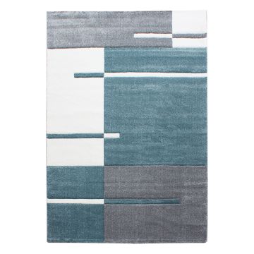 Hawaii Striscia tappeto pelo corto rettangolo 140x200cm blu