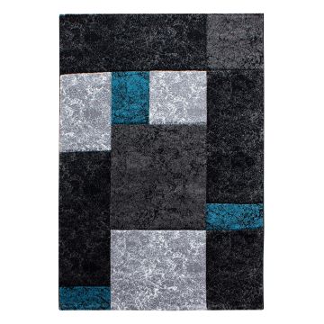 Hawaii Blocchi tappeto pelo corto rettangolo 240x340cm turchese