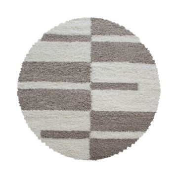 Gala Shaggy tappeto pelo lungo rotonda Ø 160cm beige