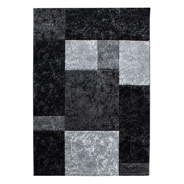 Hawaii Blocchi tappeto pelo corto rettangolo 240x340cm nero