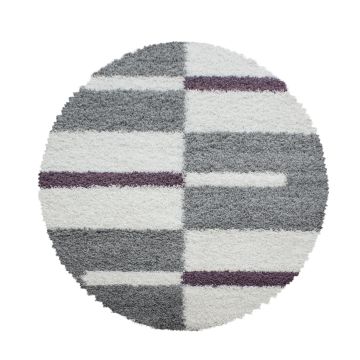 Gala Shaggy tappeto pelo lungo rotonda Ø 160cm lila