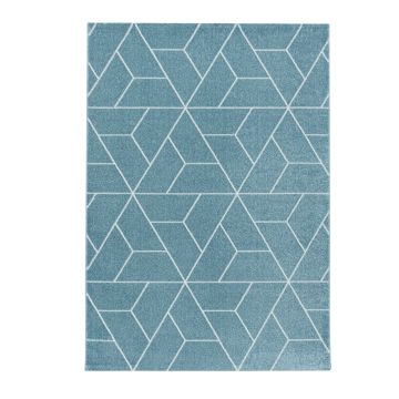 Efor Korz tappeto pelo corto rettangolo 240x340cm blu
