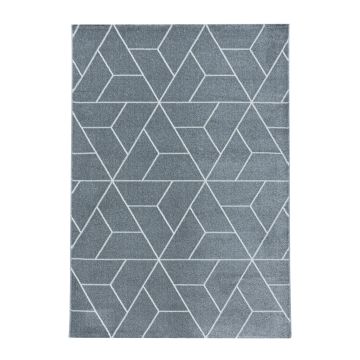 Efor Korz tappeto pelo corto rettangolo 240x340cm grigio